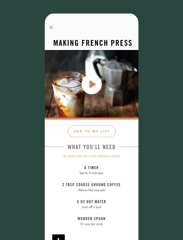 How to make french press from starbucks roastery app