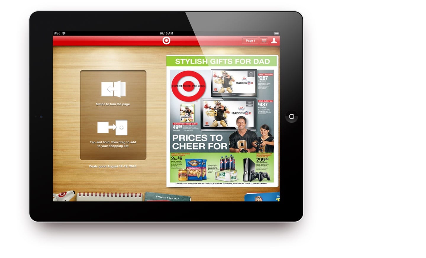 Target iPad weekly ad cover